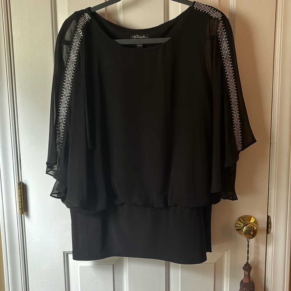 Black evening top - size L